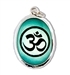 PDT31<BR><BR>2 Pieces Om Symbol Enamel Pendant - 0.75"x1.25"