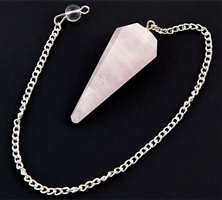 Wholesale Rose Quartz Faceted Pendulum