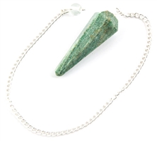 PND107<br><br>4 Pieces Green Aventurine Faceted Pendulum