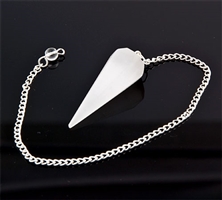 PND114<br><br>4 Pieces Selenite Faceted Pendulum