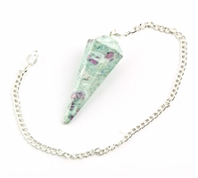 PND116<br><br>4 Pieces Ruby Zeosite Faceted Pendulum