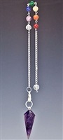 Wholesale Amethyst Seven Chakra Pendulum