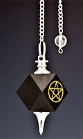 Wholesale Black Agate Pentacle Pendulum