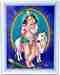 POS104<BR><BR>Baby Krishna Playing Flute Poster on Cardboard - 15"x20"