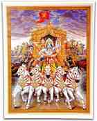 POS109<br><br> Krishna the Charioteer  Poster on Cardboard - 15"x20"