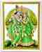 POS110<BR><BR>Radha and Krishna Poster on Cardboard - 15"x20"