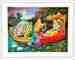 POS118<BR><BR>Radha Krishna & Gopis on boat Poster on Cardboard - 15"x20"