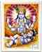 POS152<br><br> Sri Vishnu Blessing Lord Shiva Poster on Cardboard - 15"x20"