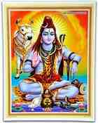 POS227<br><br> Lord Shiva Meditating Cardboard - 15"x20"