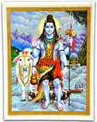 POS231<br><br> Lord Shiva Blessing Poster on Cardboard - 15"x20"