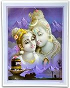 POS237<BR><BR>Shiva Parvati Poster on Cardboard - 15"x20"