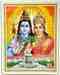 POS240<br><br> Shiva Parvati Blessing Poster on Cardboard - 15"x20"