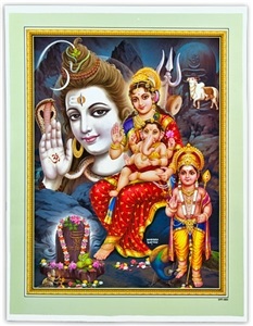 Wholesale Lord Shiva Family Art Poster