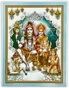 Wholesale Lord Shiva Family Art Poster