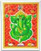 POS255<BR><BR> Lord Ganesh  Poster on Cardboard - 15"x20"