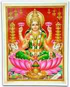 POS303<BR><BR>Goddess Laxmi  Poster on Cardboard - 15"x20"