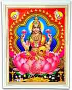POS304<BR><BR>Goddess Laxmi Poster on Cardboard - 15"x20"