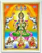 POS310<BR><BR>Goddess Laxmi Poster on Cardboard - 15"x20"