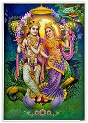 POS603<BR><BR>Radha & Krishna Poster - 19.5"x27.5"