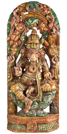 Wooden Ganesh Statue