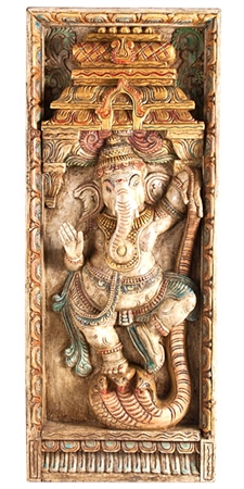 Wooden Ganesh Statue