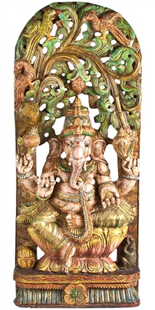 Wooden Ganesh Statue