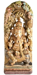 Wooden Ganesh Statue