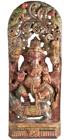 Wooden Ganesh Statue