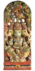 Wooden Ganesh Statue