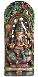 Wooden Ganesh Statue