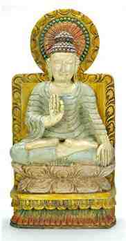 Wooden Lord Buddha Statue