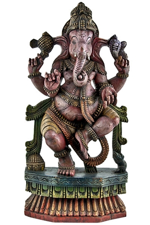 Wooden Ganesh Statue