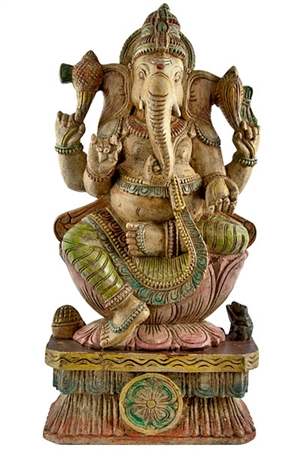 Wooden Ganesh Statue