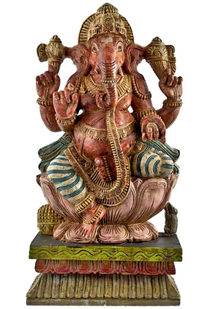 Wooden Ganesh Statue