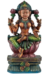 Wooden Laxmi Statue