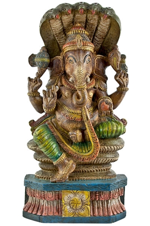 Wooden Ganesh Statue