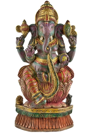 Wooden Ganesh Statue