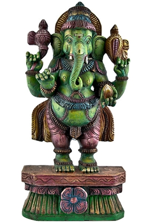 Wooden Ganesh Statue