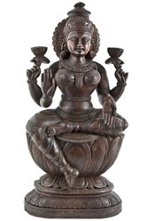 Wooden Laxmi Statue