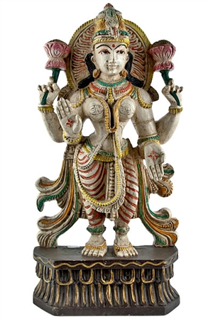 Wooden Laxmi Statue