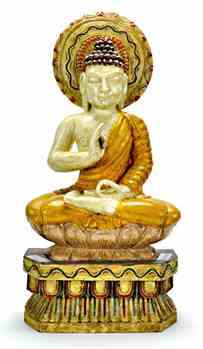 Wooden Lord Buddha Statue