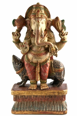 Wooden Lord Ganesh Statue