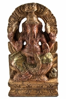 Wooden Lord Ganesh Statue