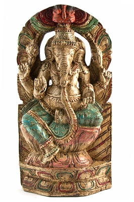 Wooden Lord Ganesh Statue