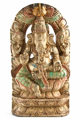 Wooden Lord Ganesh Statue