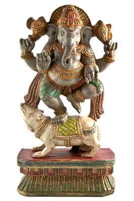 Wooden Lord Ganesh Statue