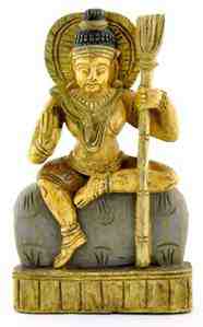 Wooden Lord Shiva Statue