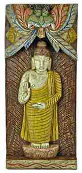 Wooden Lord Buddha Wall Hanging