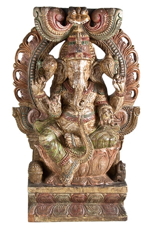 Wooden Lord Ganesh Statue