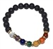 Wholesale 7 Chakra Lava Stone Stretch Bracelet
